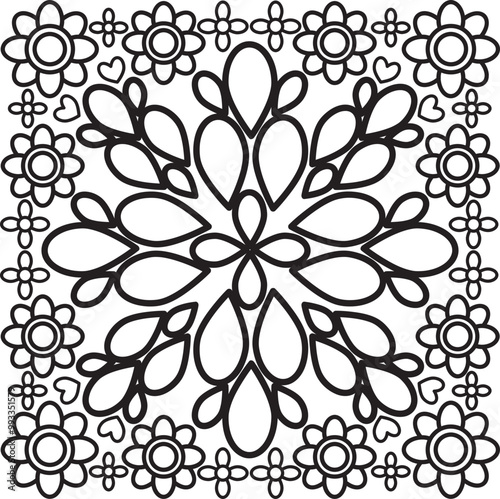 flower petals coloring page