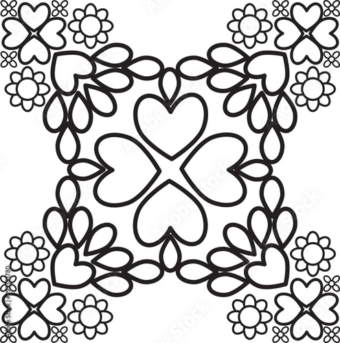 flower petals coloring page