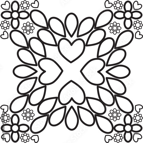 flower petals coloring page