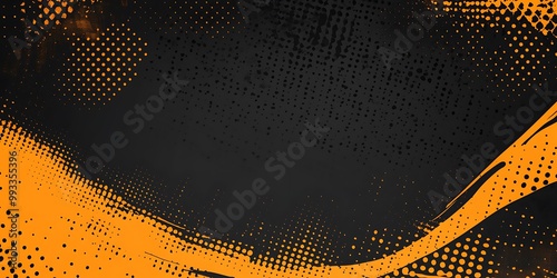 Abstract graphic design with orange and black colors. photo