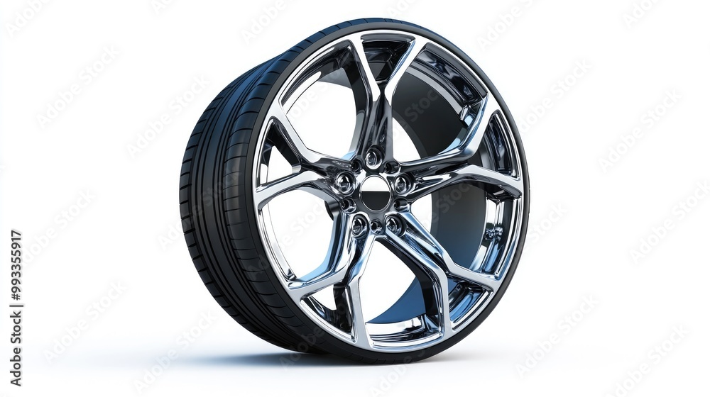 Obraz premium Alloy wheel rim on a white background