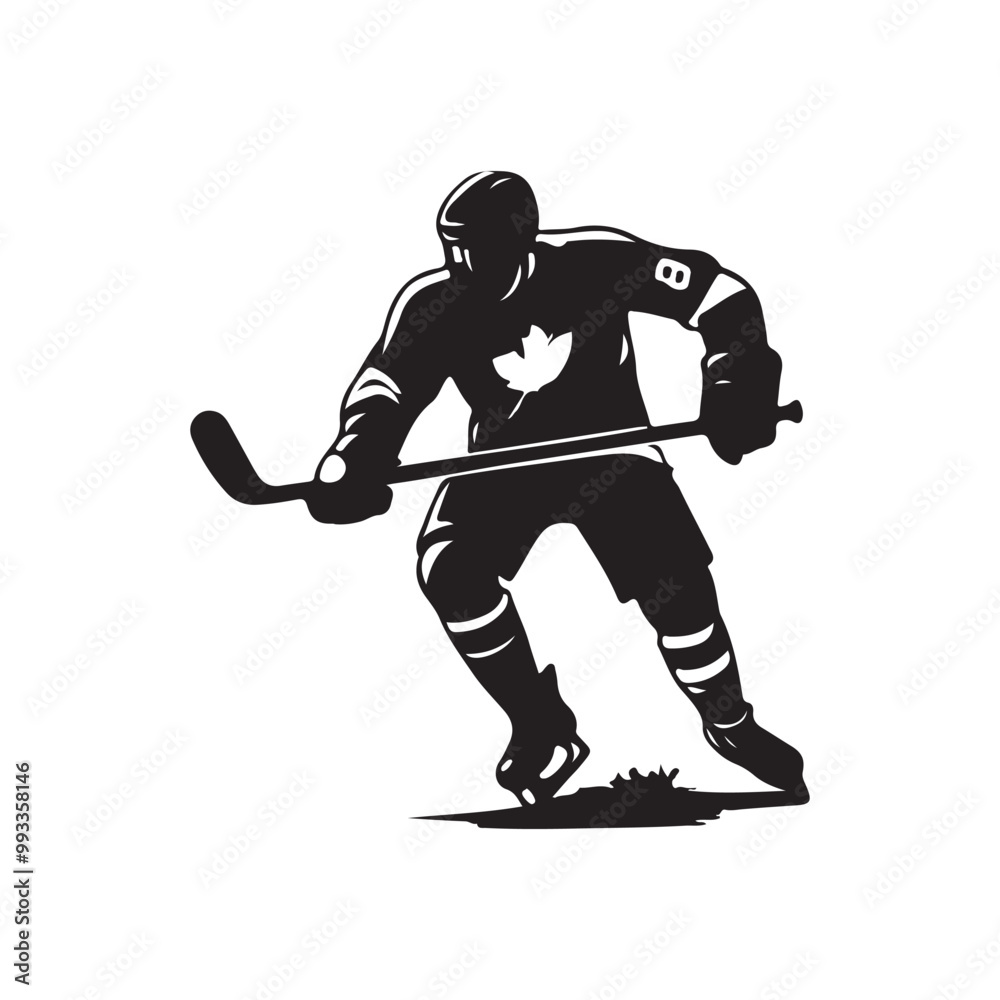 silhouette of people playing hockey, Playing ice hockey, Abstract silhouette of a hockey player on white background silhouette of people playing hockey, Playing ice hockey, Abstract silhouette of a hockey player on white background