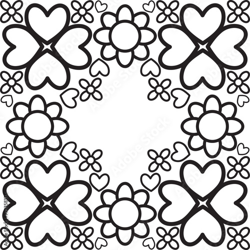 flower petals coloring page