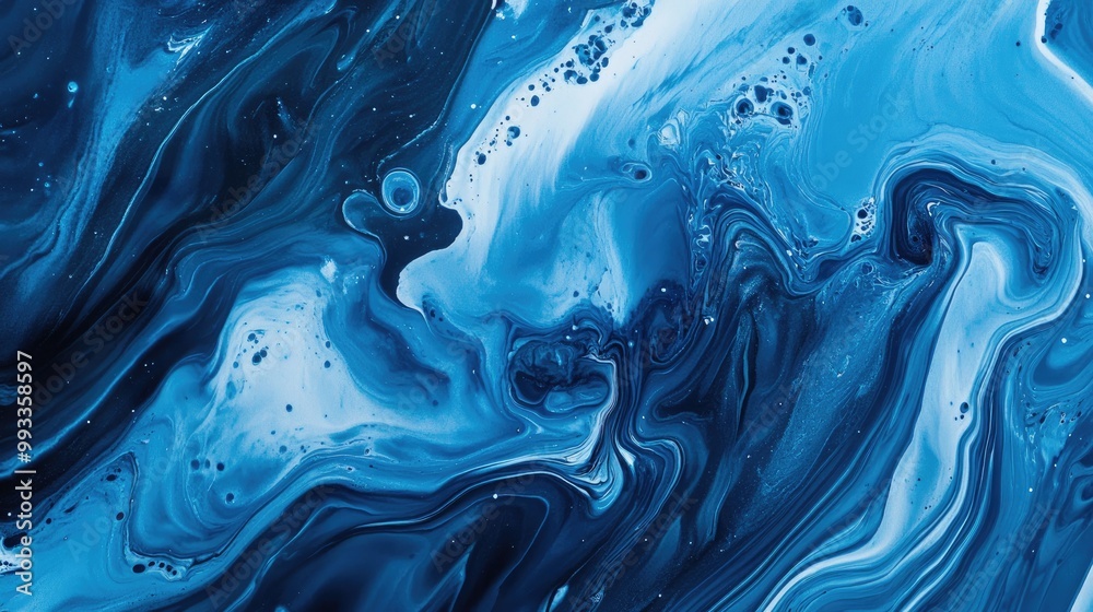 Elegant blue abstract backdrop featuring fluid marble ink artwork Elegant blue abstract backdrop featuring fluid marble ink artwork
