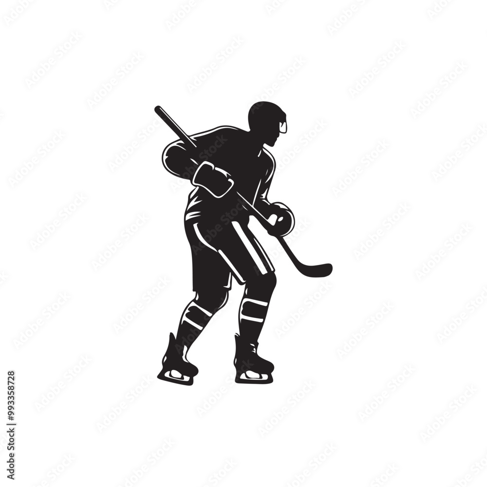 silhouette of people playing hockey, Playing ice hockey, Abstract silhouette of a hockey player on white background silhouette of people playing hockey, Playing ice hockey, Abstract silhouette of a hockey player on white background