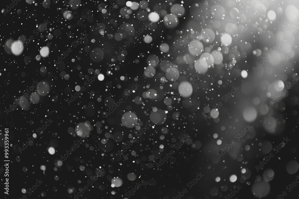 Fototapeta premium The background is mostly black and there is little bokeh, minimalist style.