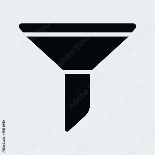 Filter button web icon, filtering symbol, funnel sign design