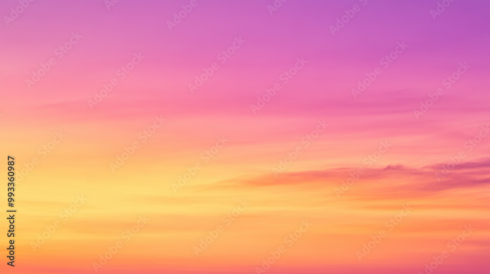 Obraz premium stunning sunset gradient showcases warm tones of orange and pink blending seamlessly into serene purple sky, evoking sense of tranquility and beauty