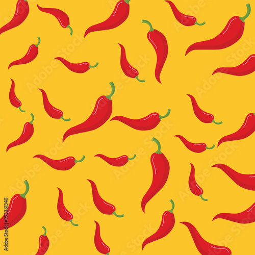 Chili vegetable pattern background