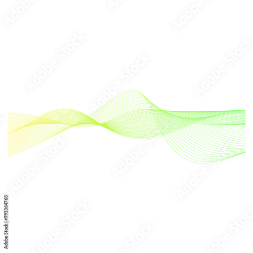 spectrum gradient line wave on white background, vector illustration.