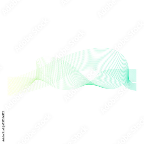 spectrum gradient line wave on white background, vector illustration.
