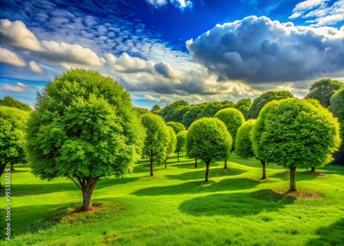 Lush Green Trees in HDRI Format for Natural Landscapes and Scenic Backgrounds in High Definition