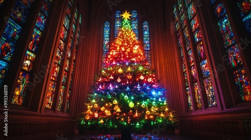 Christmas Tree Stained Glass.