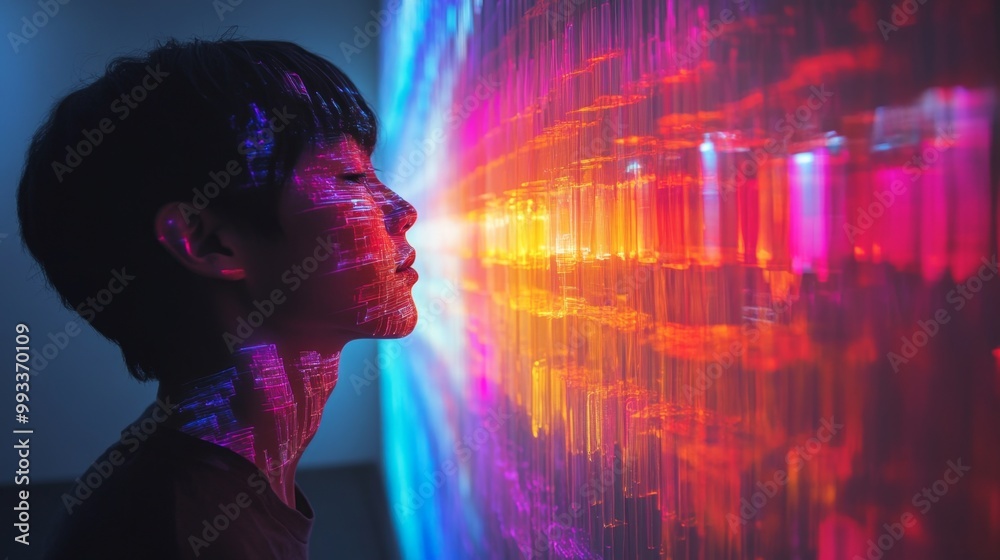 Digital Abstract Portrait. Digital Abstract Portrait.