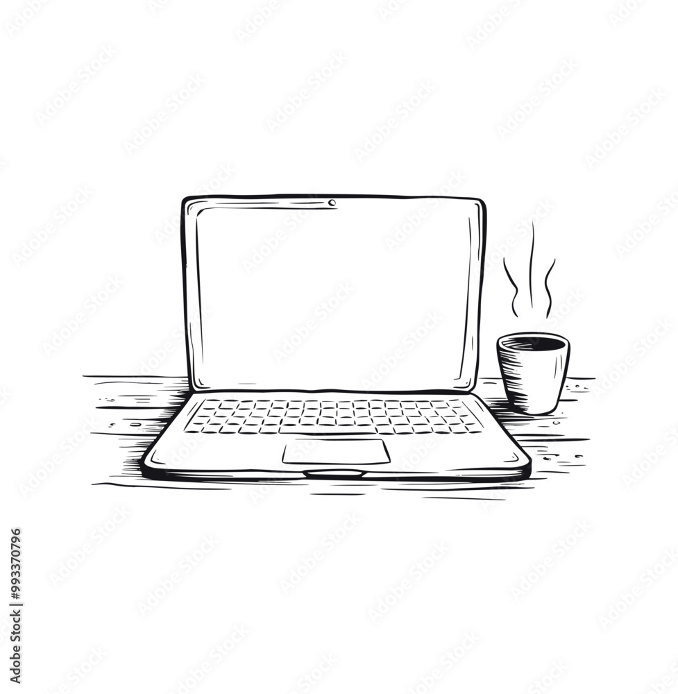 one line drawing of laptop computer with paper plane as business concept of startup one line drawing of laptop computer with paper plane as business concept of startup