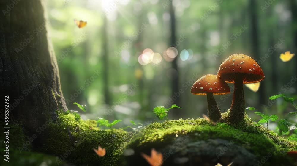 a mushroom that grows under trees in the forest