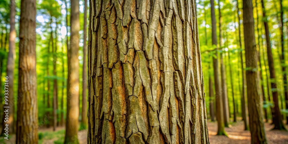 Majestic Dogwood Tree Trunk Showcasing Unique Bark Patterns and Natural Textures in Forest Setting Majestic Dogwood Tree Trunk Showcasing Unique Bark Patterns and Natural Textures in Forest Setting