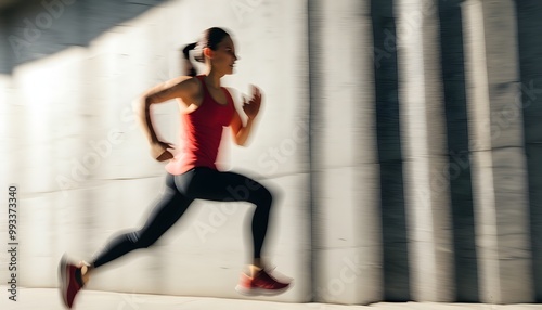 Dynamic Blur of a Runner in Motion