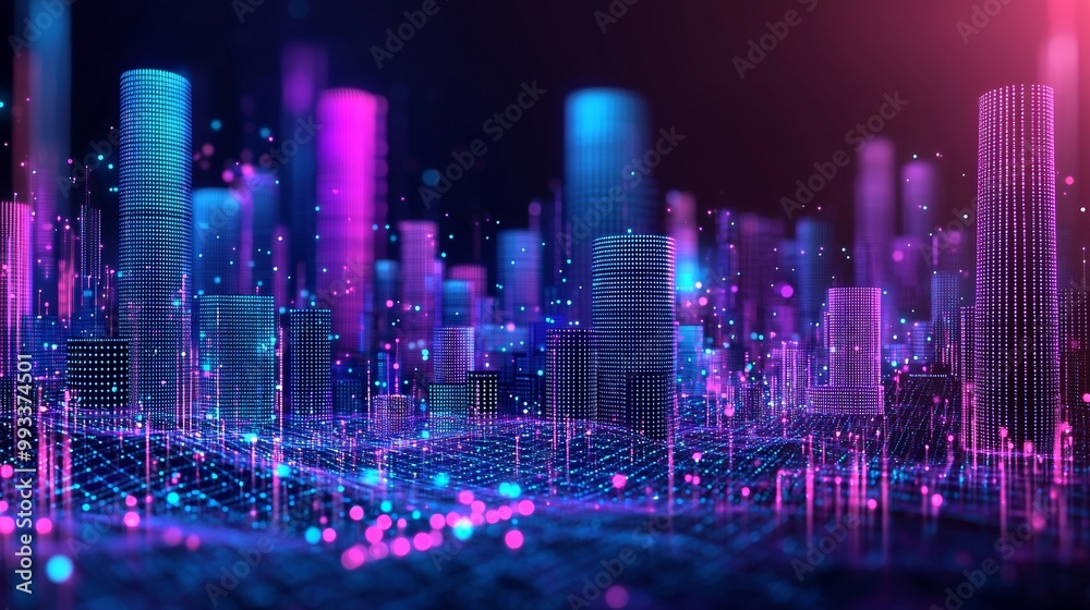 Metaverse meta-property minted on blockchain NFTs - Illustration rendering Metaverse meta-property minted on blockchain NFTs - Illustration rendering