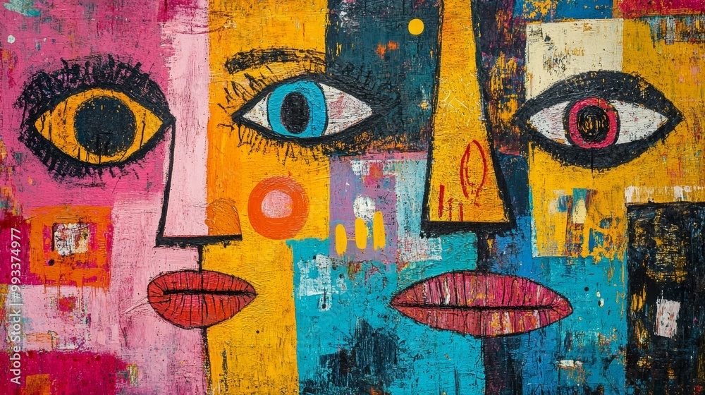 Obraz premium Abstract Faces.