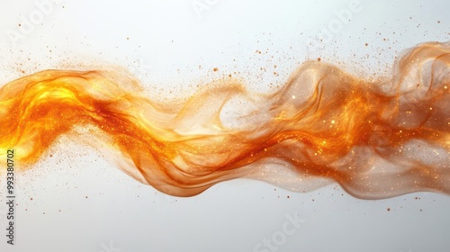 torch flame isolated against a white background representing light warmth and the essence of fire in a striking and vivid manner