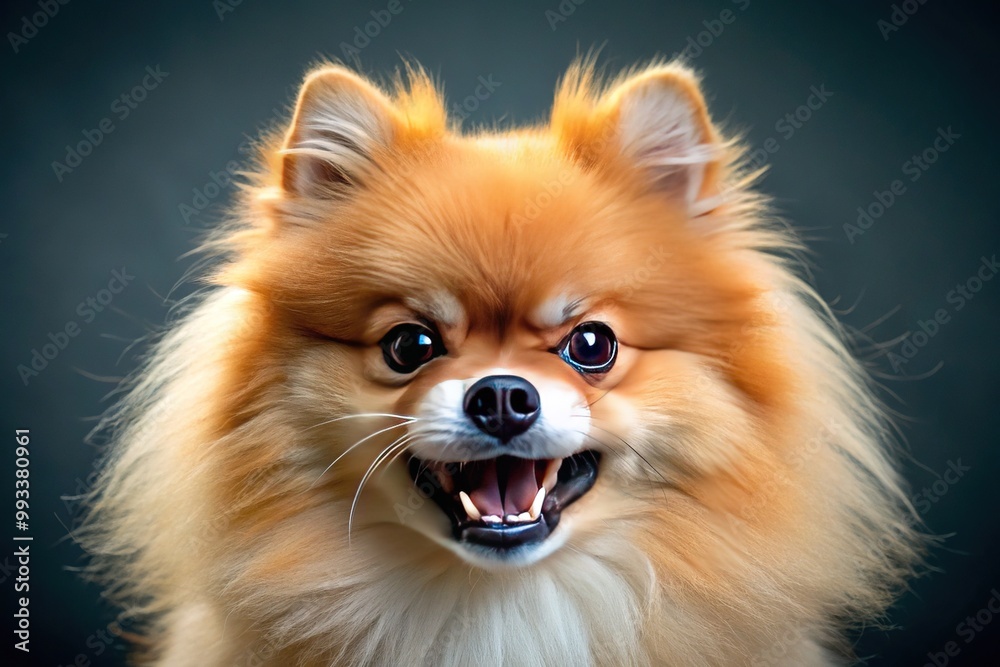 Showcasing a feisty Pomeranian: Adorable yet intimidating in Showcasing a feisty Pomeranian: Adorable yet intimidating in