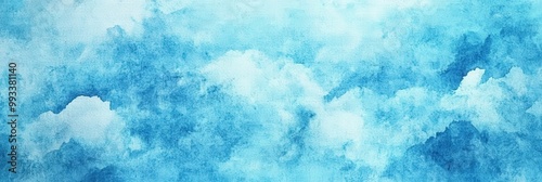 Abstract Blue Watercolor Sky Background Texture