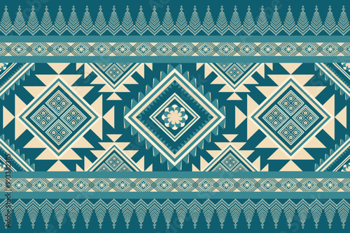 Vintage abstract ikat geometric seamless Ethnic pattern.