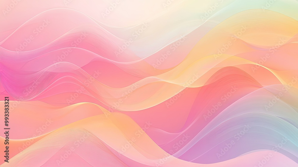 Abstract wave pattern with gradient hues, space for text in the smooth curves of the design Abstract wave pattern with gradient hues, space for text in the smooth curves of the design