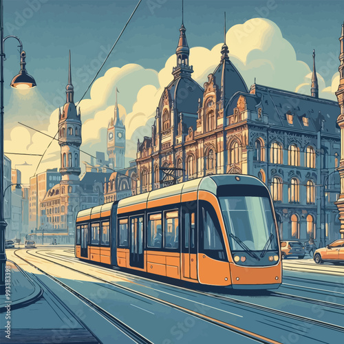 City landscape illustration 