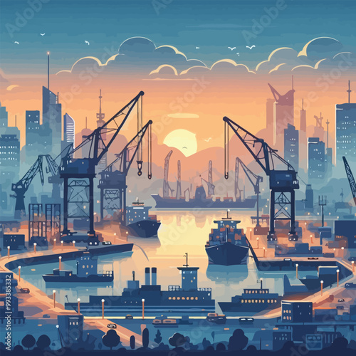 City landscape illustration 