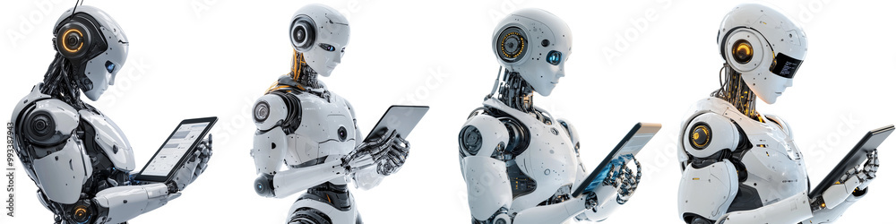 set of This robot is using tablet, robot is working with tablet, robot, tablet, robot activities, robot is working on tablet, robot is using tablet, on a transparent backgrounds set of This robot is using tablet, robot is working with tablet, robot, tablet, robot activities, robot is working on tablet, robot is using tablet, on a transparent backgrounds