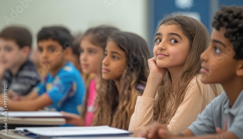 Children Listening and Learning in School Classroom