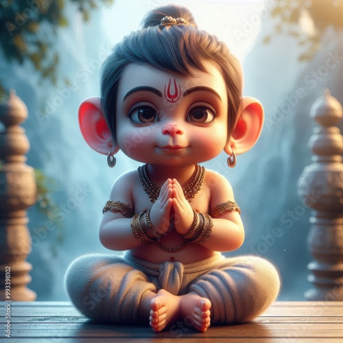 Lord Ram | Lord Hanuman | Cute Baby Hanuman photo