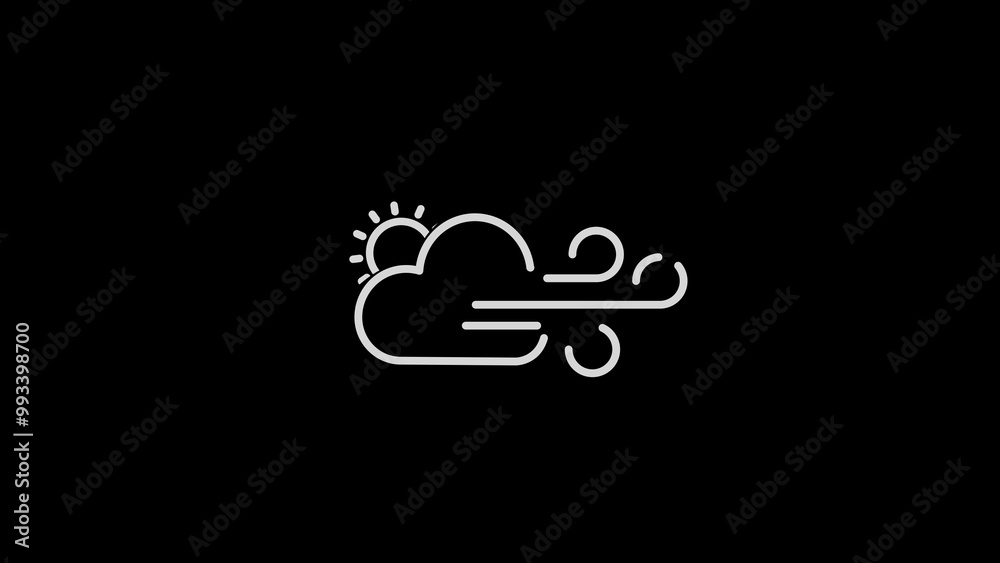 Blowing wind line icon. Windy weather symbol. Windy blow outline collection. Blowing wind line icon. Windy weather symbol. Windy blow outline collection.