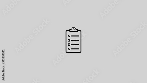 The checklist icon. Clipboard symbol.