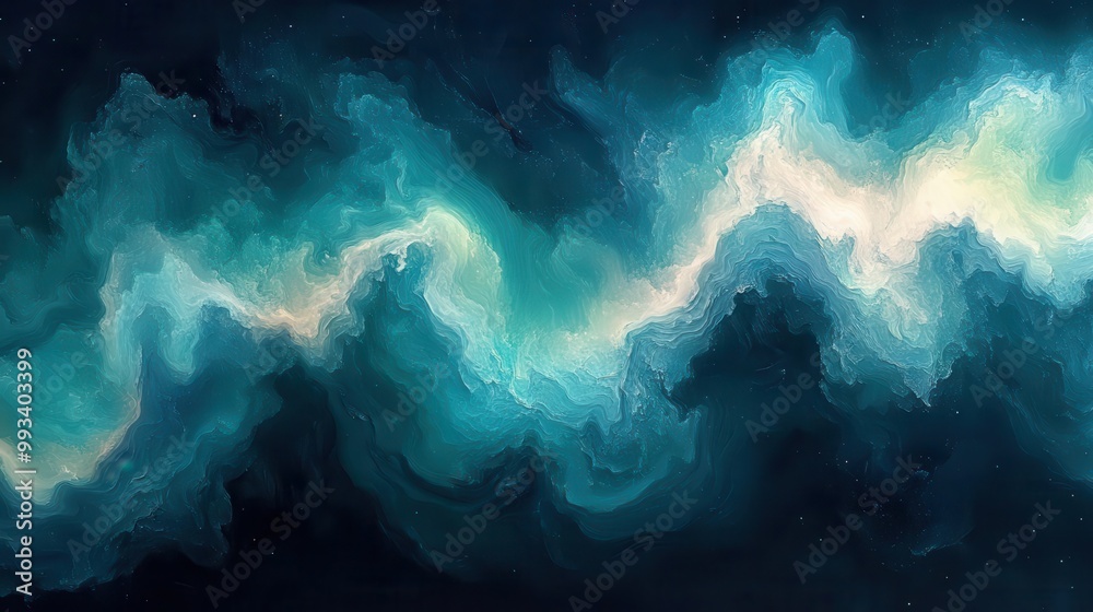 a flowing abstract art piece displays a rich tealblue and green gradient blending seamlessly with fluid textures that evoke tranquility and artistic expression a flowing abstract art piece displays a rich tealblue and green gradient blending seamlessly with fluid textures that evoke tranquility and artistic expression