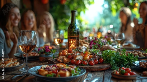 a joyful multigenerational family gathers around a dining table sharing laughter and stories during a lively lunch capturing the essence of togetherness and connection