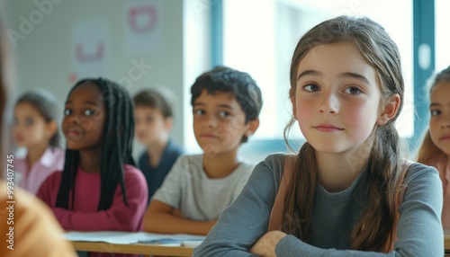 Children Listening and Learning in School Classroom