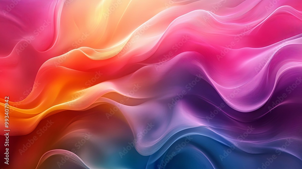 Obraz premium Abstract Swirling Gradient Background with Wavy Lines