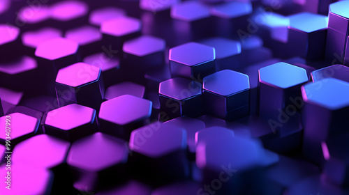 Futuristic Geometric Hexagon Background