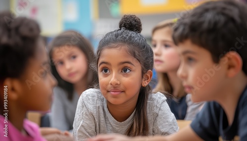 Children Listening and Learning in School Classroom