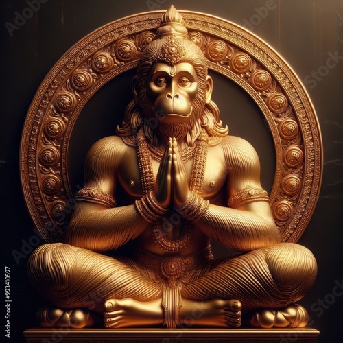 Golden Statue of Hanuman | Silver Statue of Hanuman | Hanuman Jayanti photo