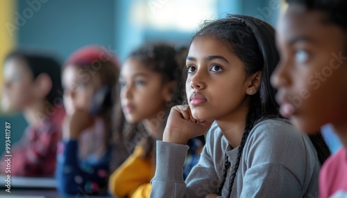 Children Listening and Learning in School Classroom