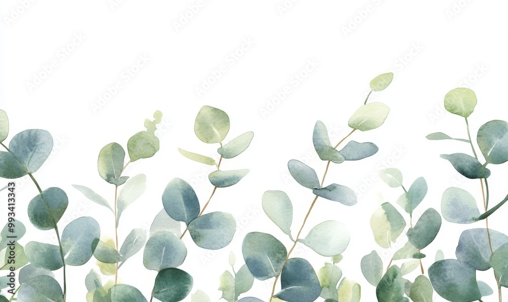 An illustration of a garden herb collection with a seamless border. Botanical illustration isolated on a white background. An illustration of a garden herb collection with a seamless border. Botanical illustration isolated on a white background.