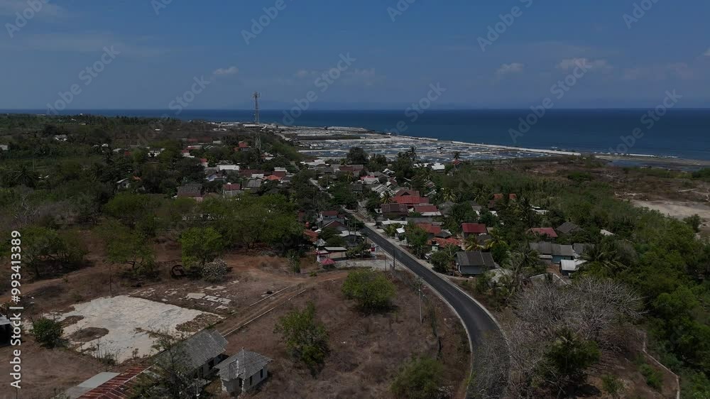 Aerial Video - city state, view of the city, view of the city from the sea Aerial Video - city state, view of the city, view of the city from the sea