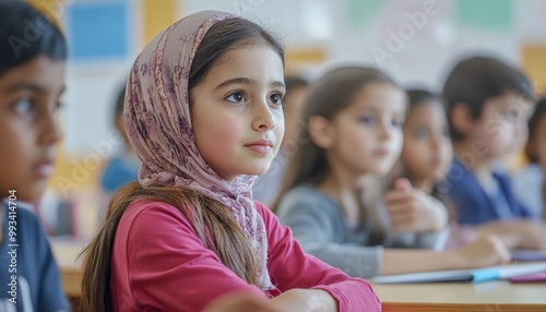 Children Listening and Learning in School Classroom