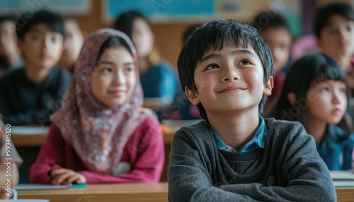 Children Listening and Learning in School Classroom