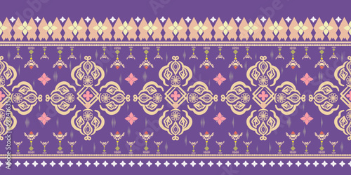 Seamless woven fabric, Applied Thai fabric pattern, can be used for textile , wallpaper, clothing, can be used for textile , wallpaper, clothing. 