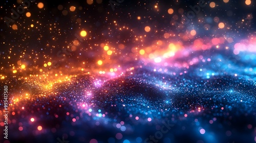 Vibrant Digital Network with Glowing Nodes in Mesmerizing Ethereal Ambience